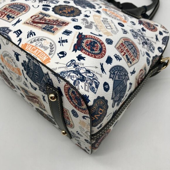 Dooney & Bourke White Pebbled Grain Disney Vacation Club Satchel Bag - Picture 8 of 12